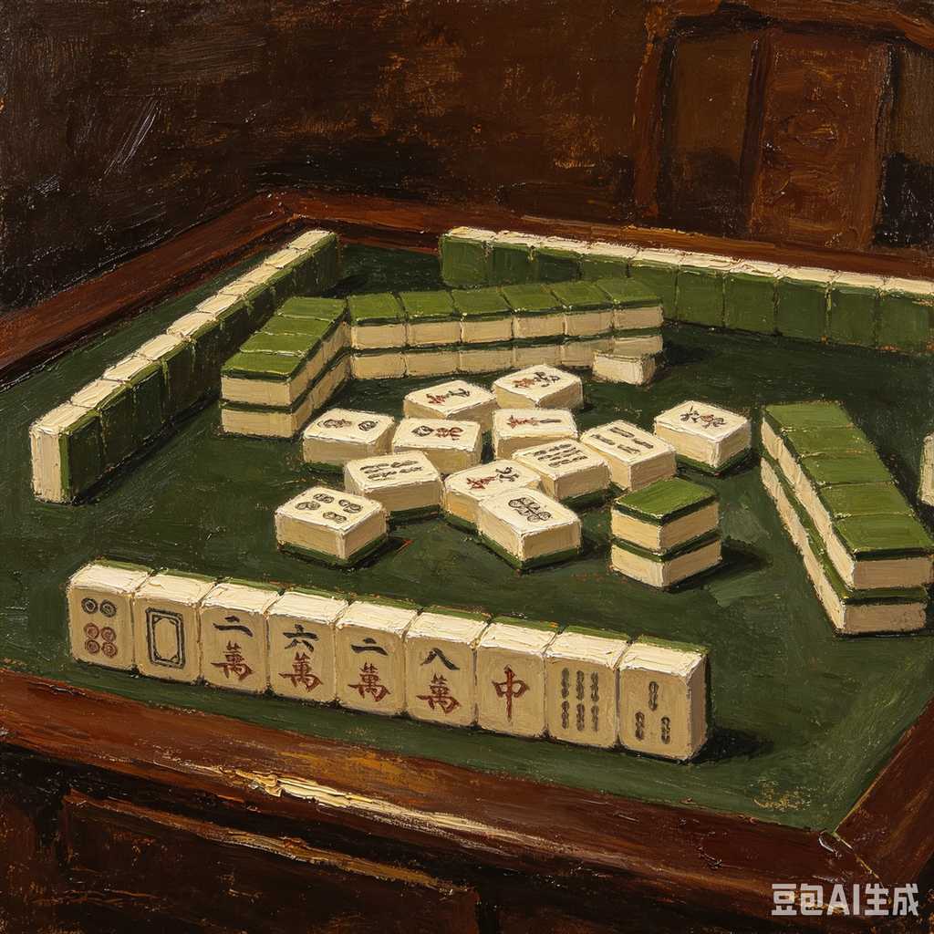 green transparent mahjong tiles